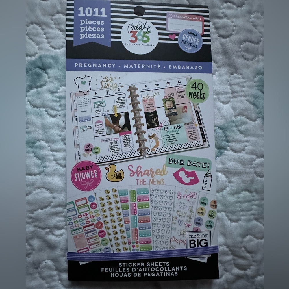 🍉 Me & My Big Ideas Pregnancy Happy Planner sticker book, 1011 pieces